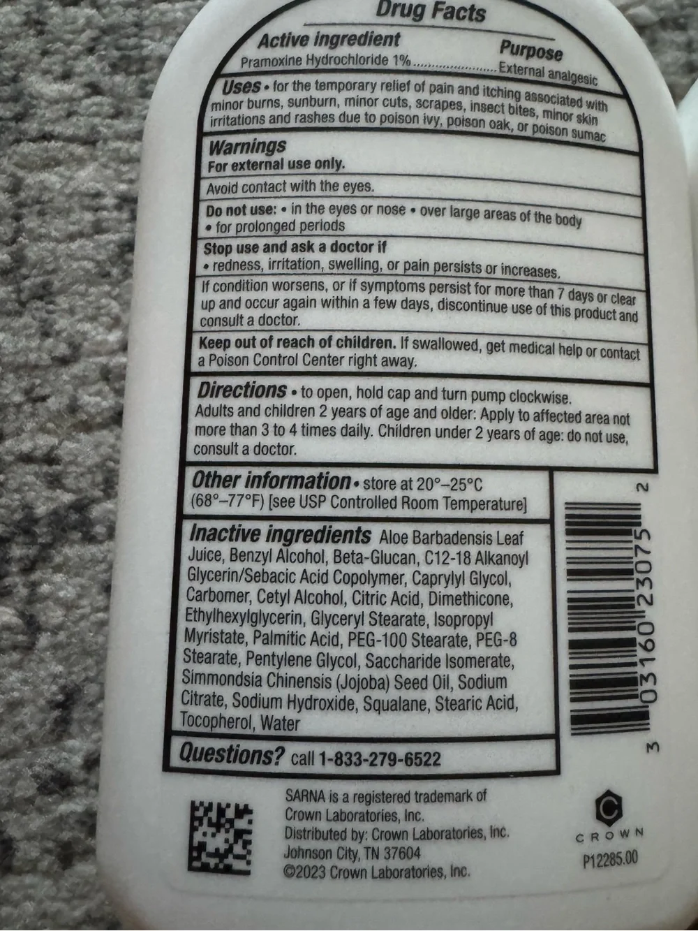 🆕 Sarna Sensitive Anti-Itch Lotion